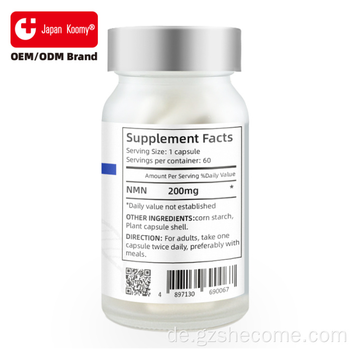 Shecome NMN Kapseln NAD+ unterstützen Anti-Aging